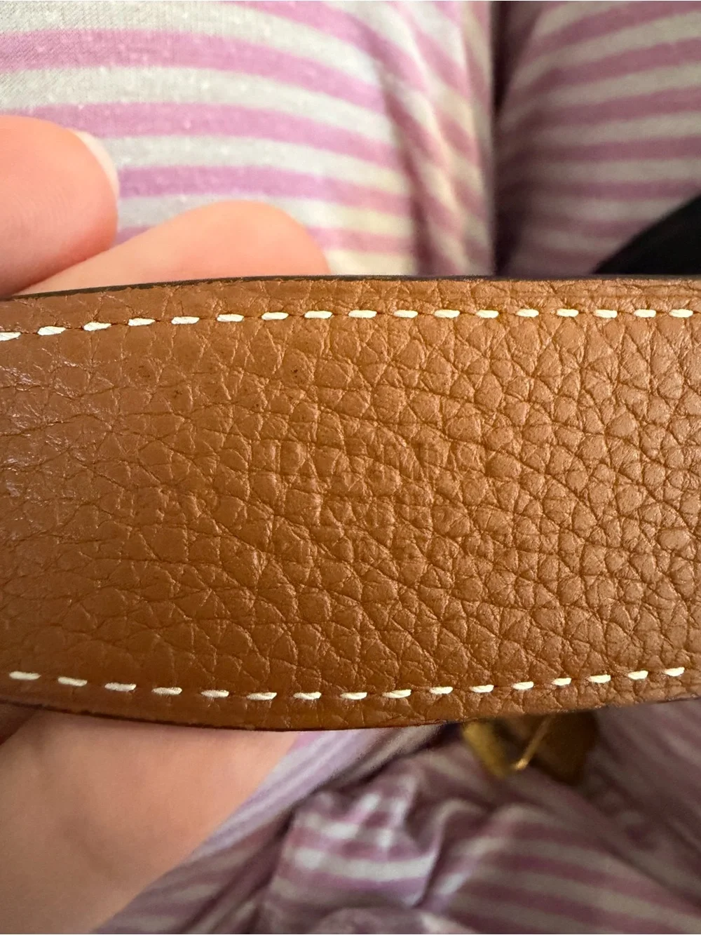 Hermes Black and Brown Reversible Leather Belt with Gold H Buckle